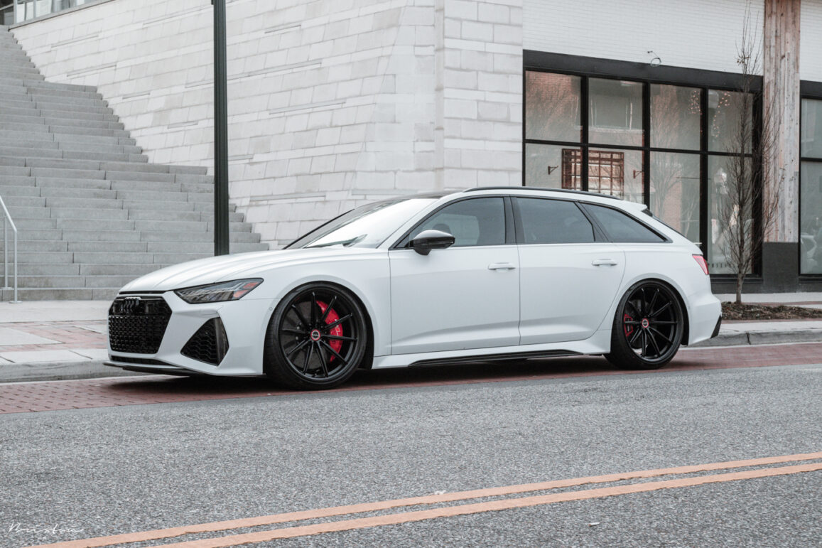 White Audi RS6 Avant - Brixton Forged™