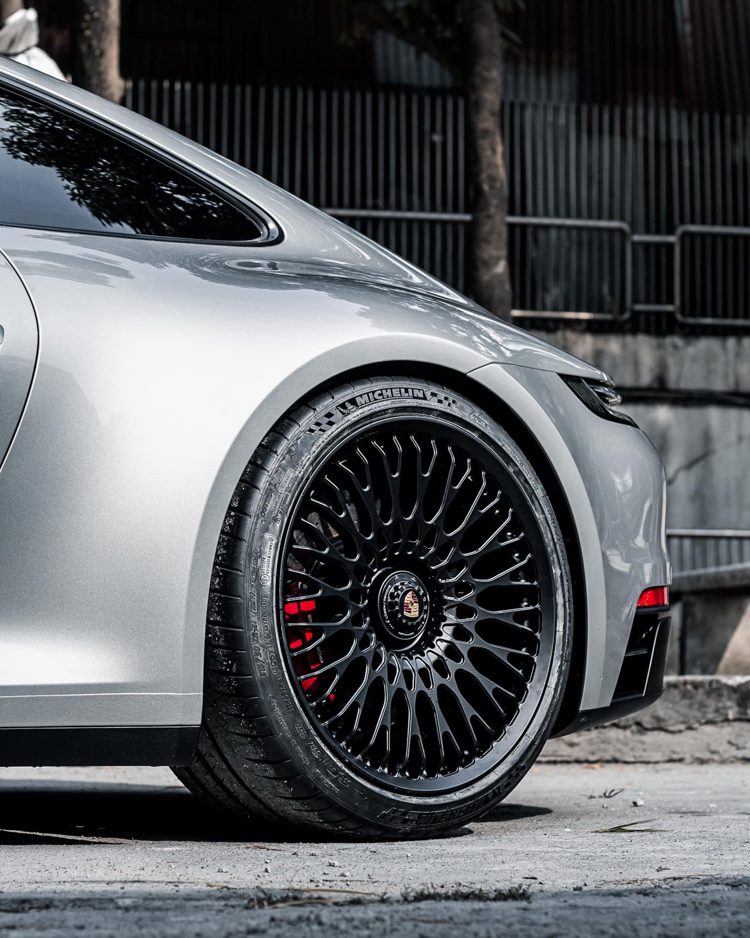 Silver Porsche 992 GTS Wheels (Brixton Forged TR20) - Brixton Forged™