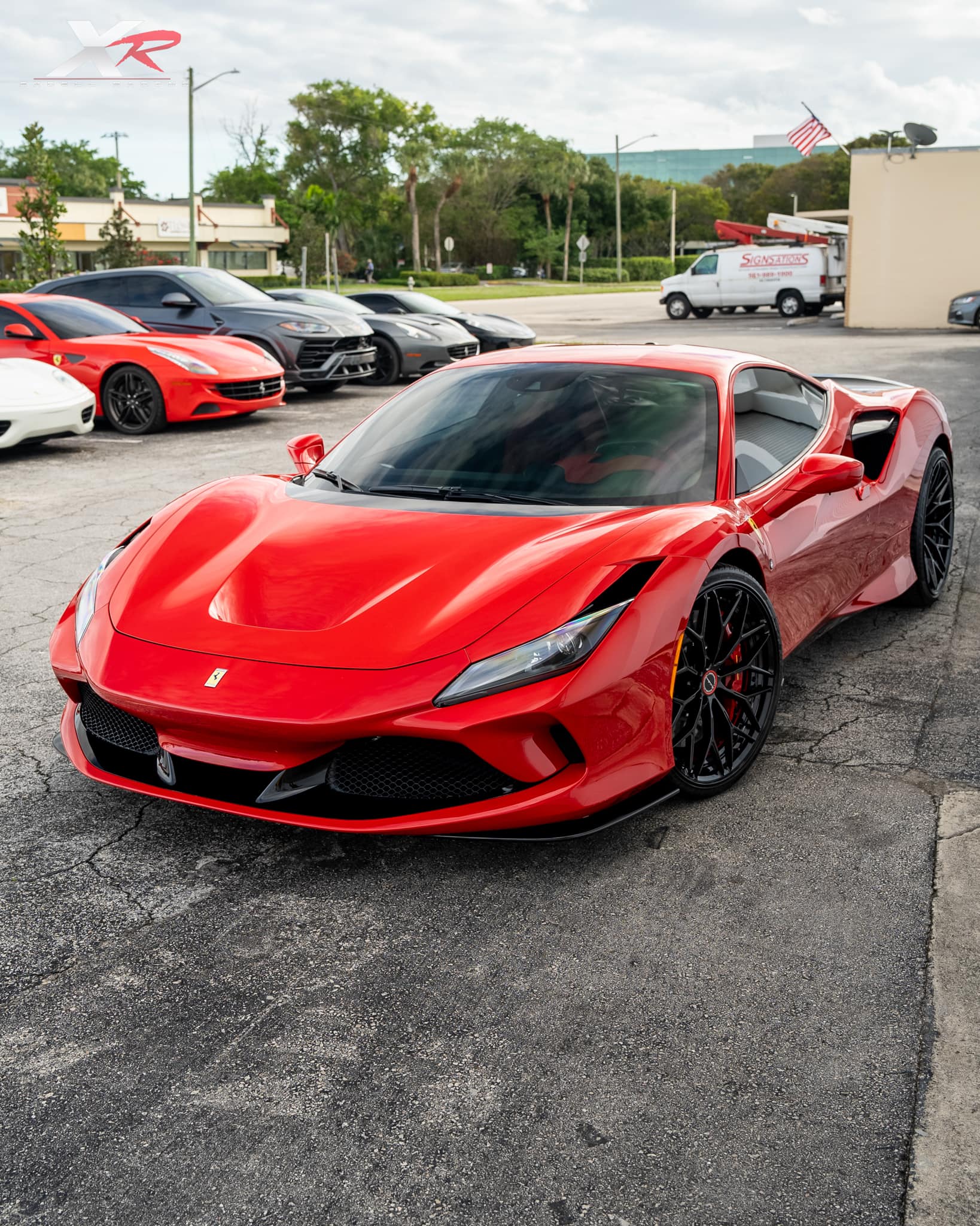 Red Ferrari F8 Tributo - CM6-R Circuit+ - Brixton Forged™