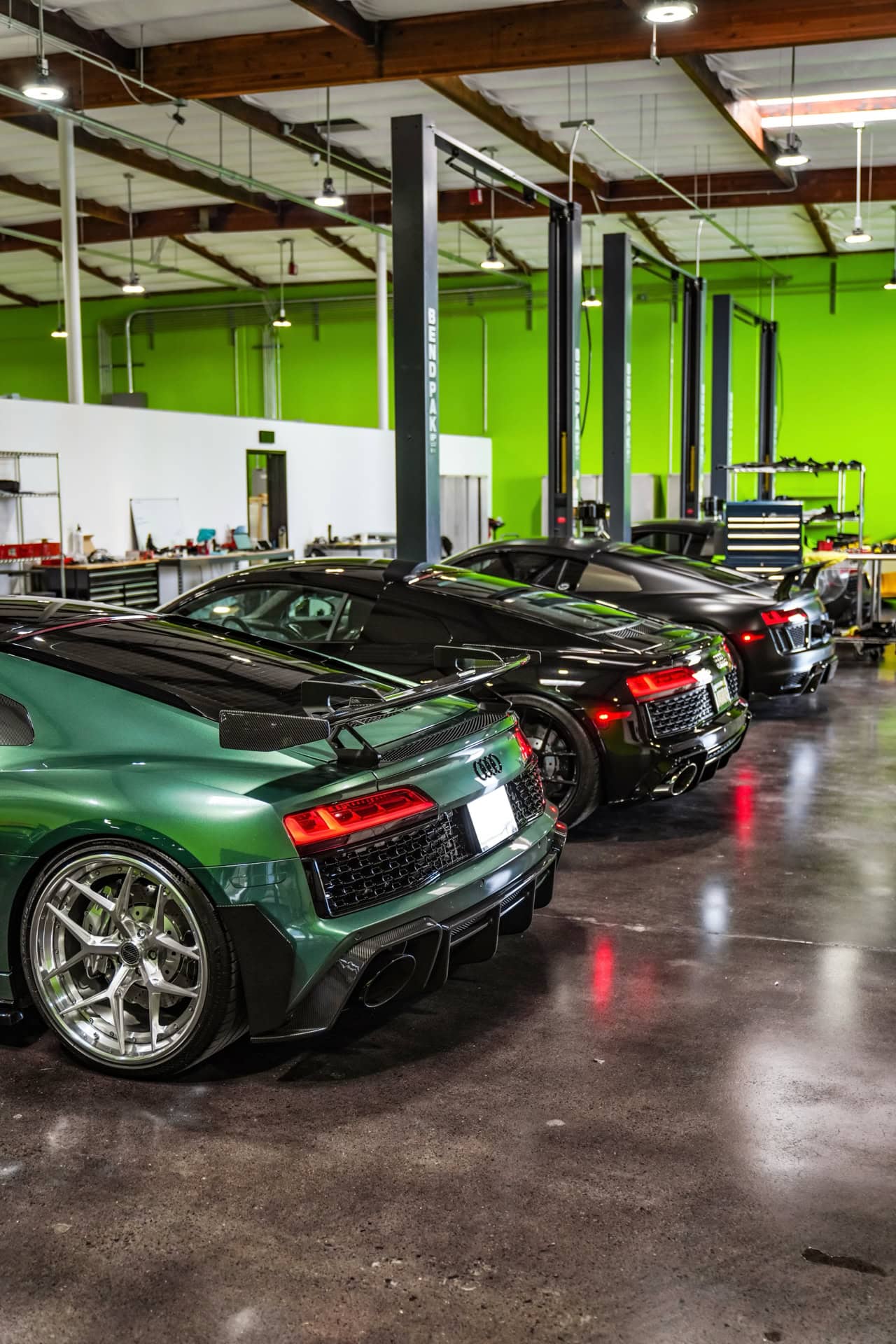 green-audi-r8-brixton-forged-pf7-targa