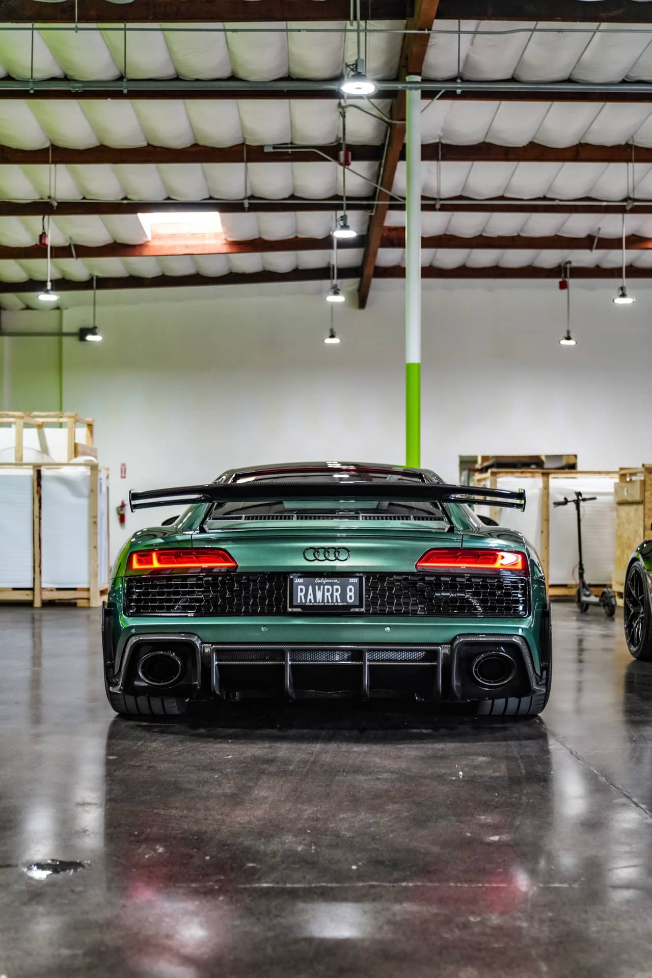 green-audi-r8-brixton-forged-pf7-targa